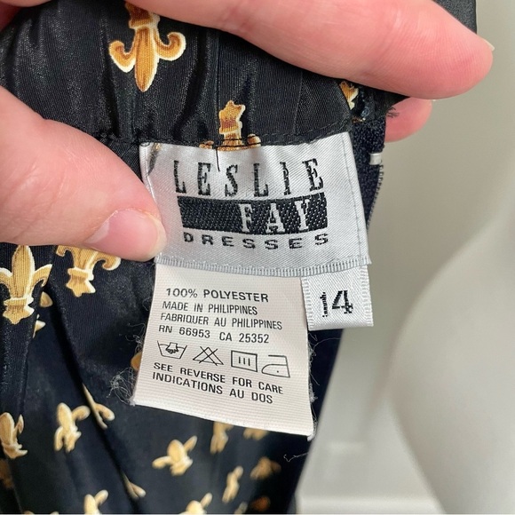 Vintage 90's Leslie Fay Equestrian Print Old Money Midi Length Skirt Size 14 - Picture 6 of 7